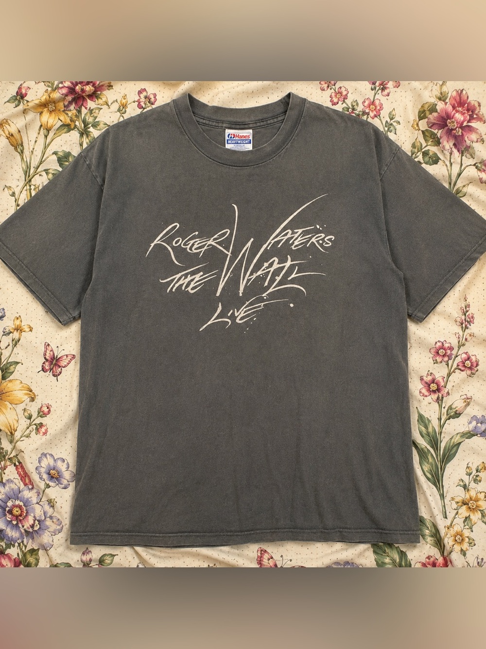 Roger Waters The Wall Live 2010 Concert Tour T-Shirt Large Gray Pink Floyd Rare